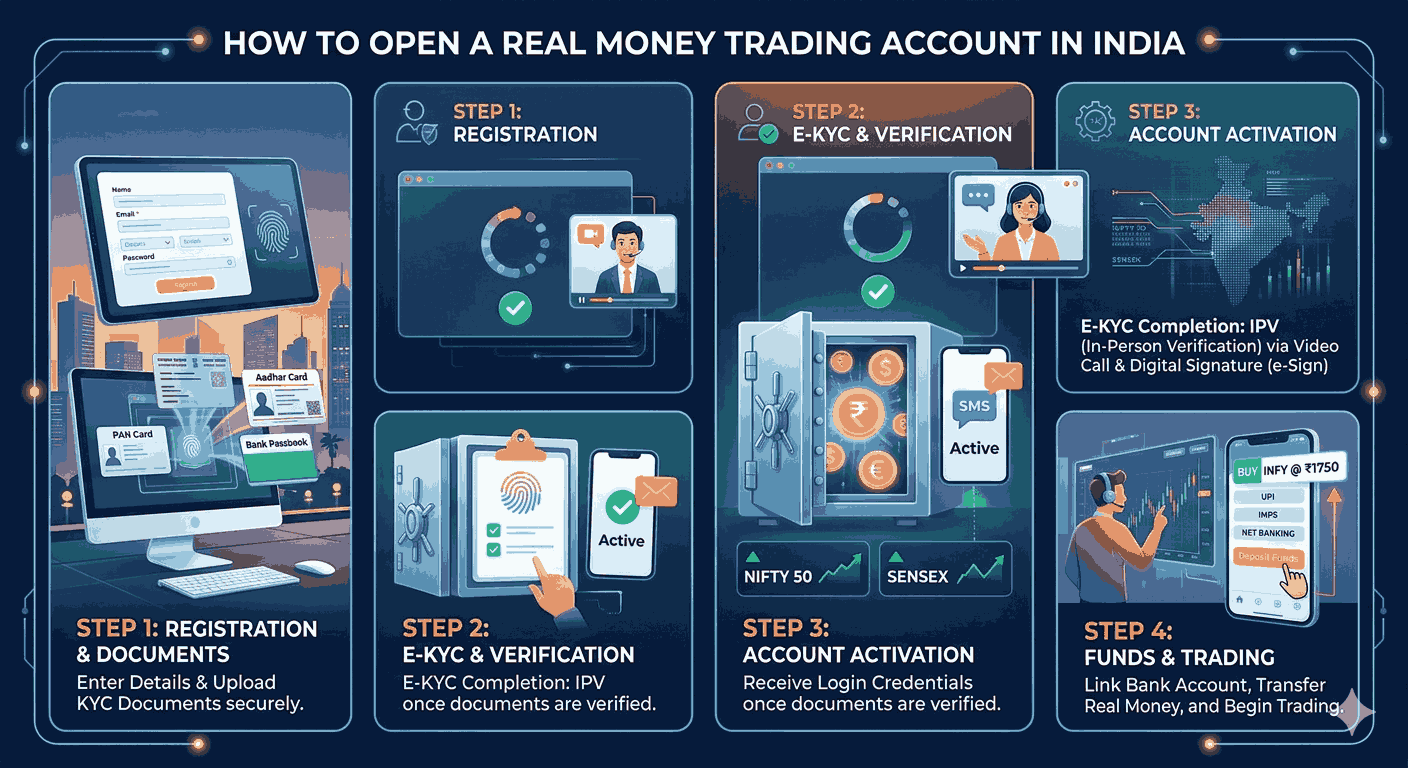 How to Open a Real Money Trading Account in India